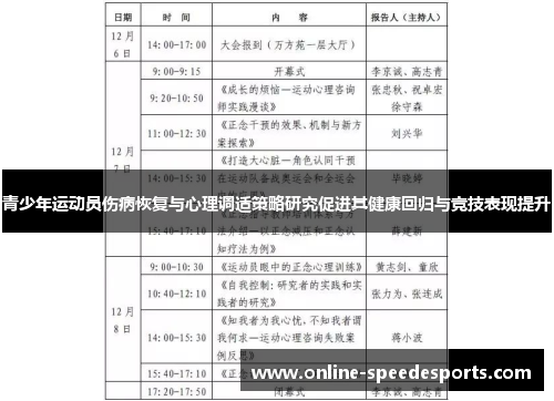 青少年运动员伤病恢复与心理调适策略研究促进其健康回归与竞技表现提升